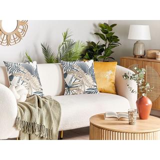 Beliani Dekokissen 2er Set aus Polyester Modern TAGETES  