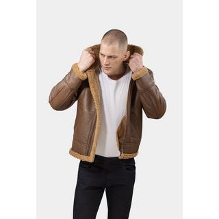 GÖTTIG.  Blouson en cuir Shearling Aviator B3 - Camel 