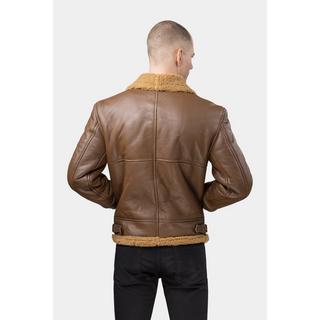 GÖTTIG.  Blouson en cuir Shearling Aviator B3 - Camel 