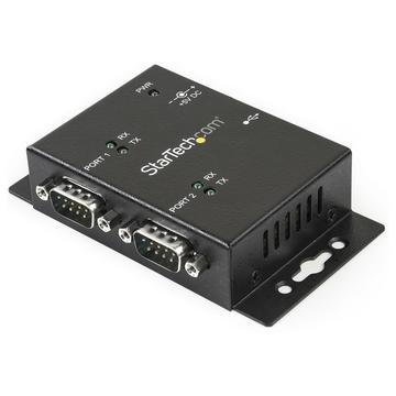 2 Port USB auf Seriell RS232 Adapter - USB / DB9 Hub Wandmontagefähig