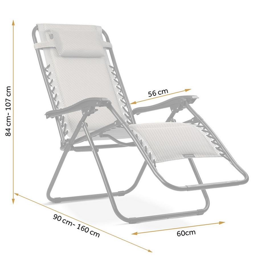B2X Klappbare Gartenliege mit Kissen  