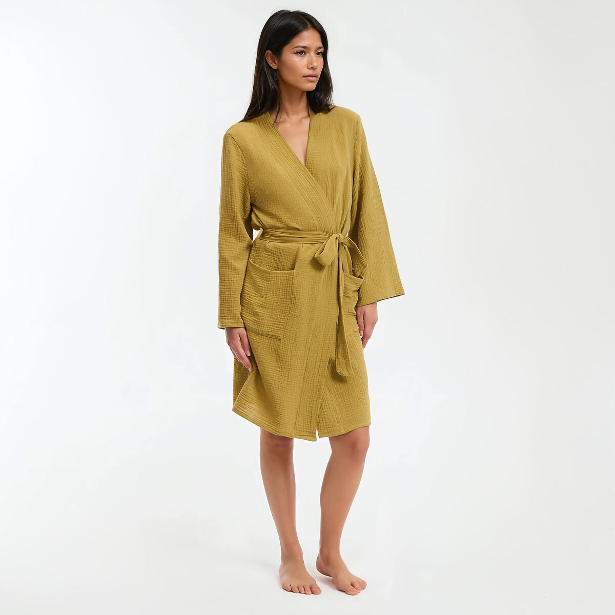 La Redoute Collections Kimono Bademantel aus Baumwollgaze  