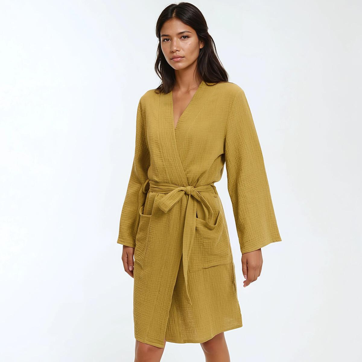 La Redoute Collections Kimono Bademantel aus Baumwollgaze  