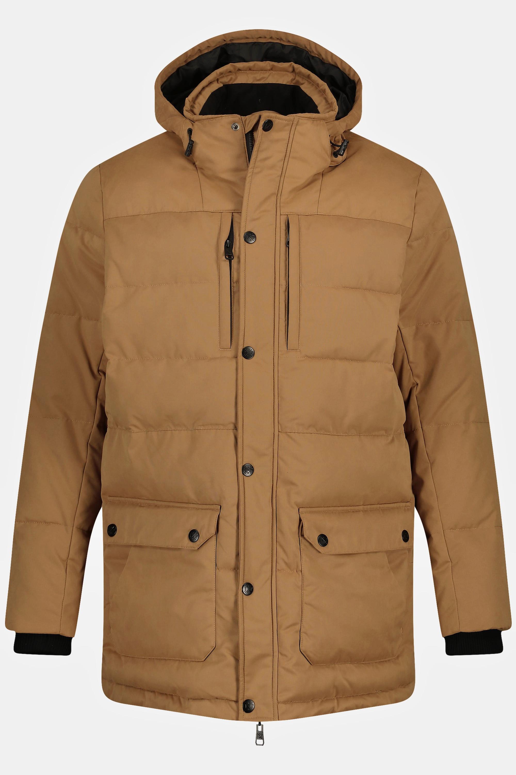 JP1880  Parka trapuntato per l'outdoor con cappuccio e zip a doppio cursore 