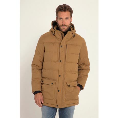 JP1880  Parka trapuntato per l'outdoor con cappuccio e zip a doppio cursore 