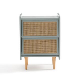 La Redoute Intérieurs Nachttisch mit 2 Schubladen aus Rohrgeflecht  