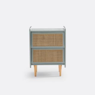 La Redoute Intérieurs Nachttisch mit 2 Schubladen aus Rohrgeflecht  