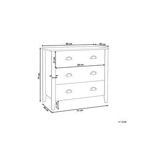 Beliani Commode en Panneau de particules Traditionnel DONOVAN  