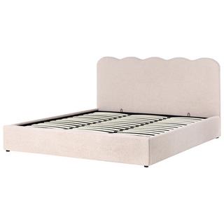 Beliani Letto contenitore en Bouclé Moderno NANTERRE  