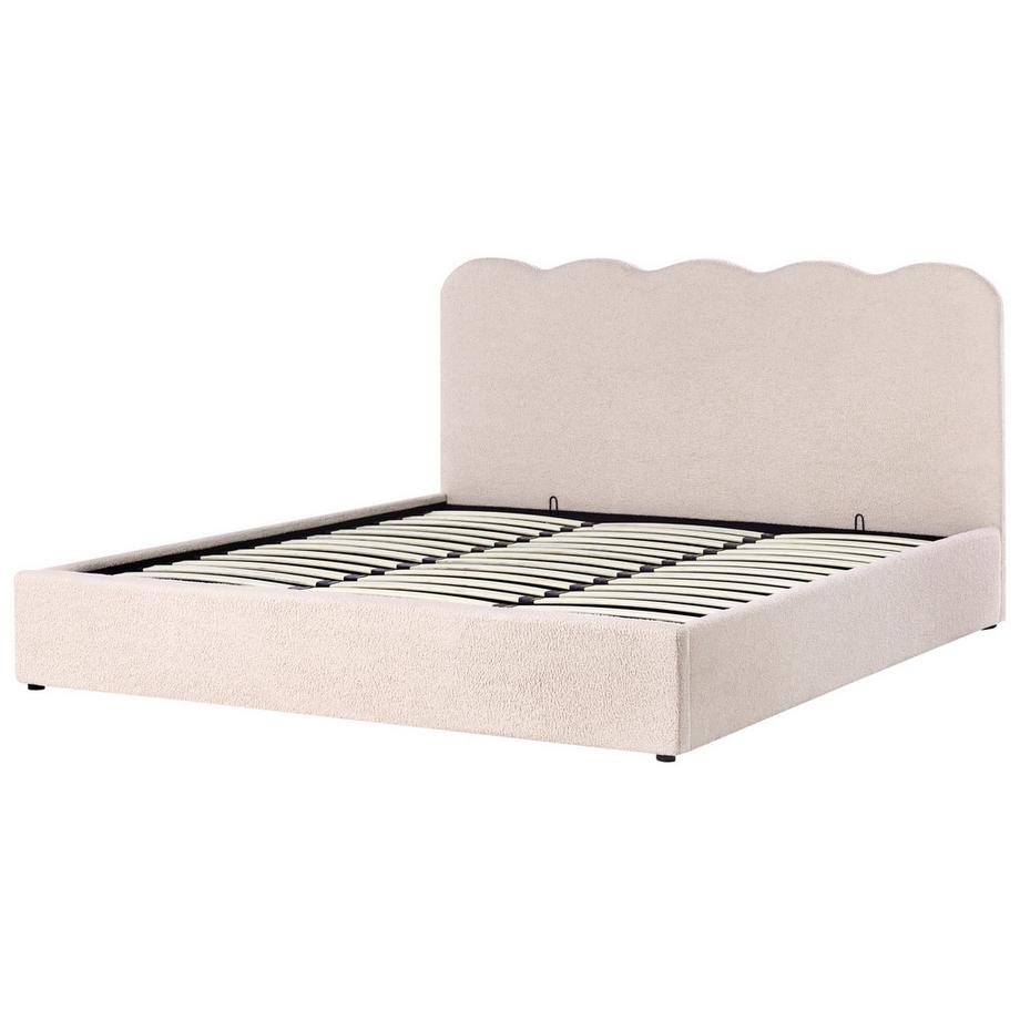 Beliani Letto contenitore en Bouclé  NANTERRE  