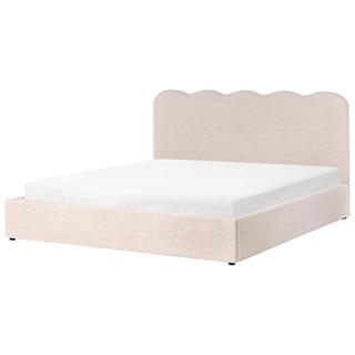 Beliani Letto contenitore en Bouclé Moderno NANTERRE  