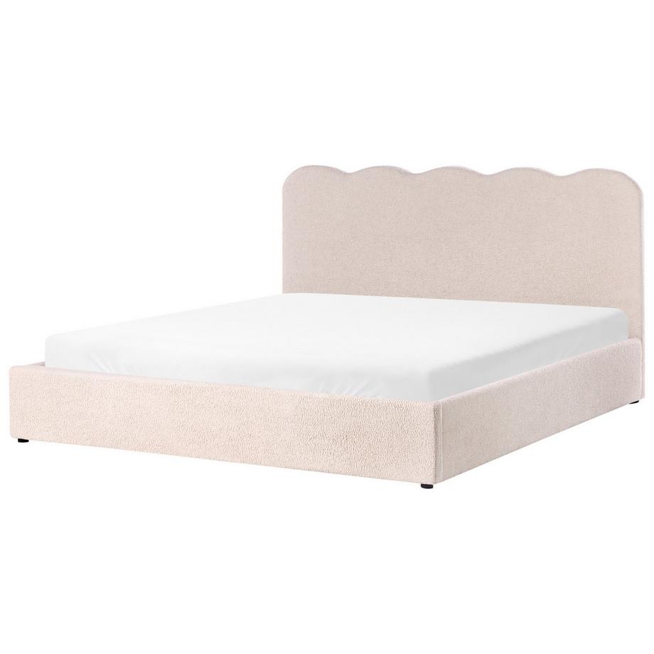 Beliani Letto contenitore en Bouclé  NANTERRE  