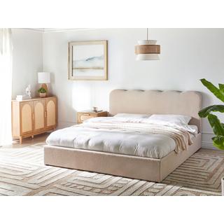 Beliani Letto contenitore en Bouclé Moderno NANTERRE  