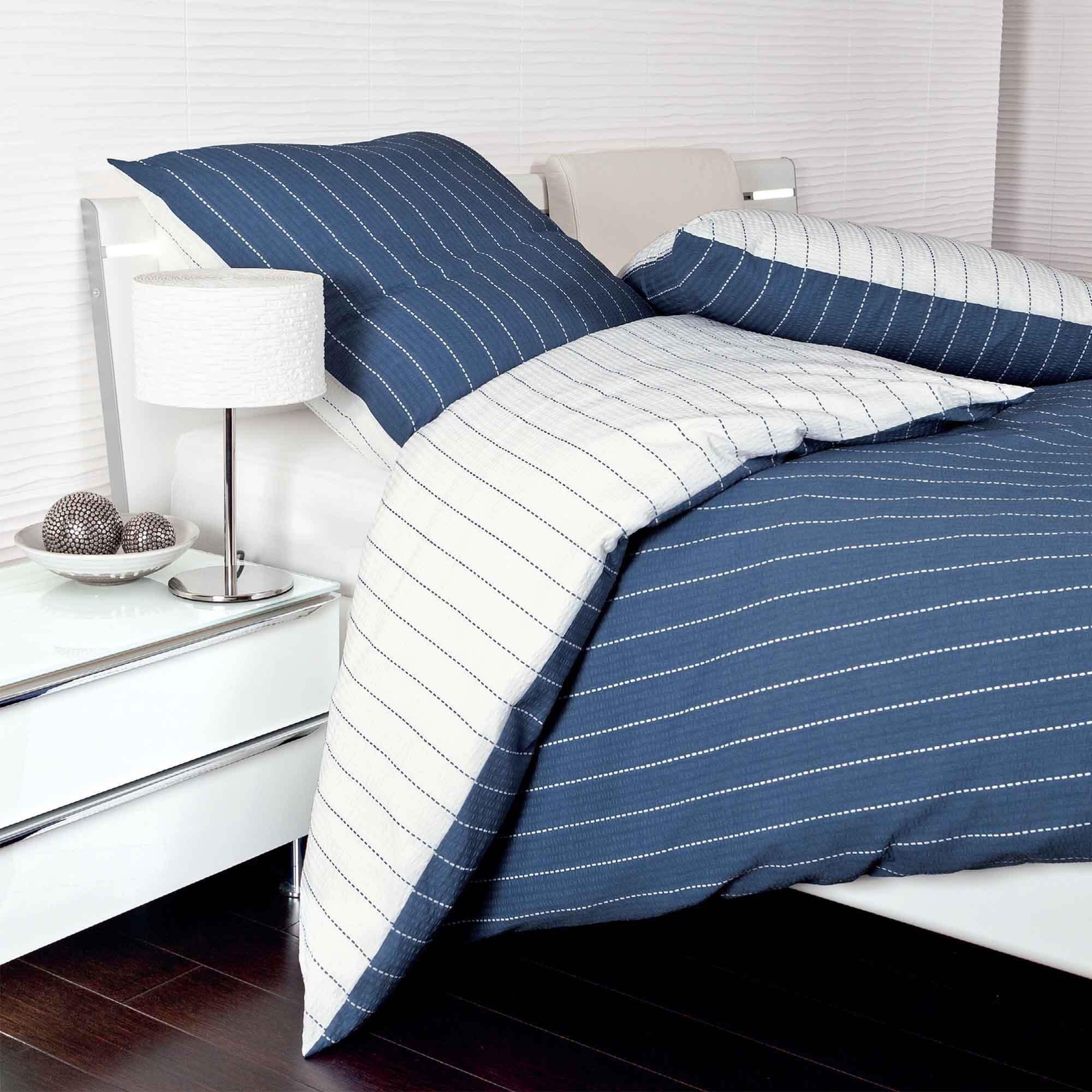 Janine Biancheria da Letto Seersucker Goffratura 2 Pezzi  