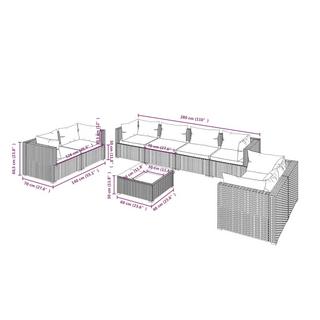 VidaXL Garten-lounge-set poly-rattan  