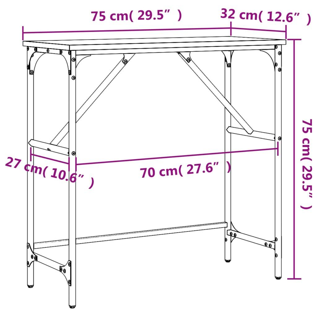 VidaXL Table console bois d'ingénierie  