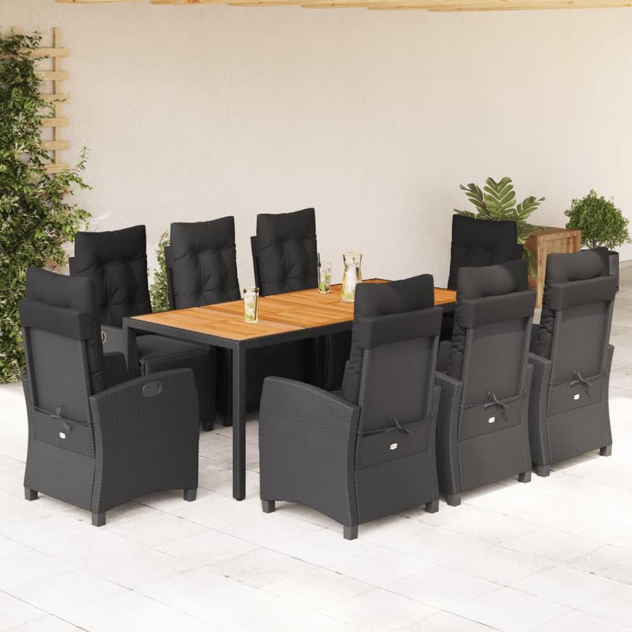 VidaXL Ensemble à manger de jardin rotin synthétique  