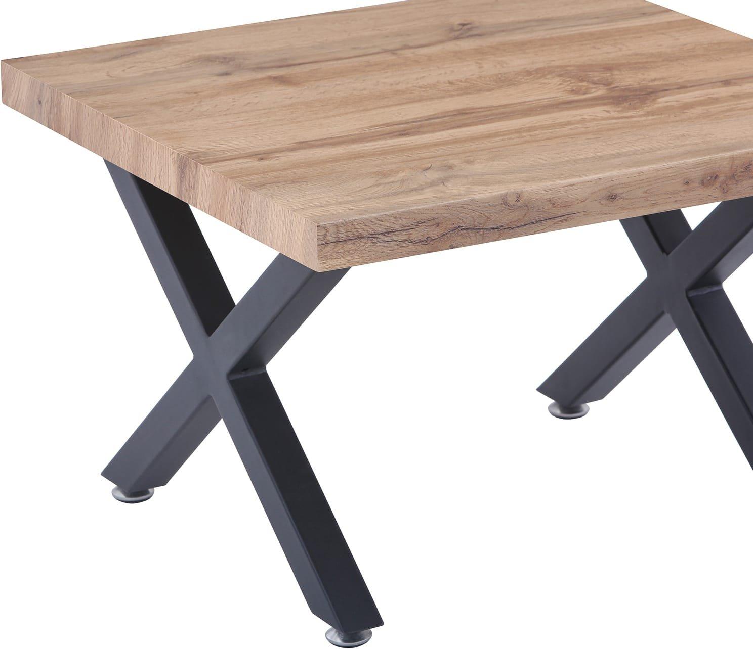 mutoni Table basse Enphar naturel en forme de X années 60  