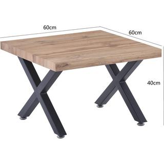 mutoni Table basse Enphar naturel en forme de X années 60  