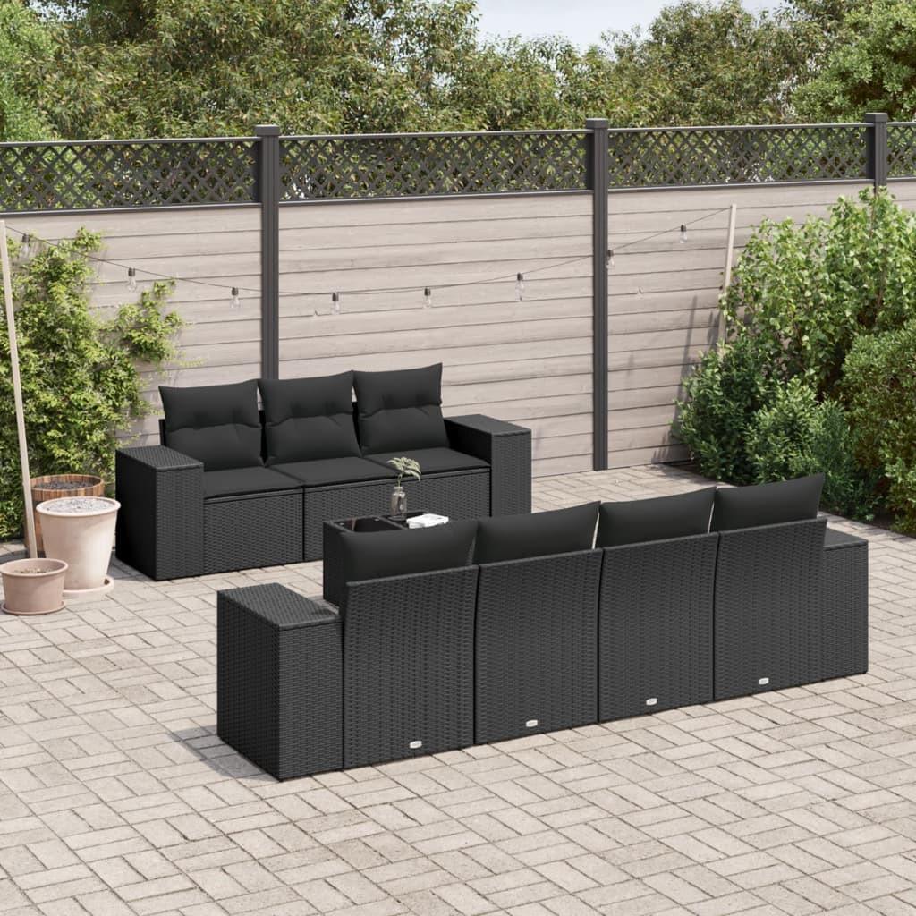 VidaXL set divano da giardino Polirattan  