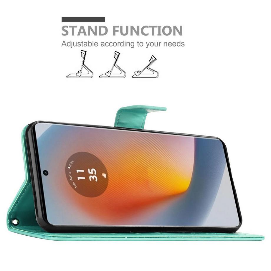 Cadorabo  Coque pour Motorola Moto Edge 50 Fusion fleurs etui 