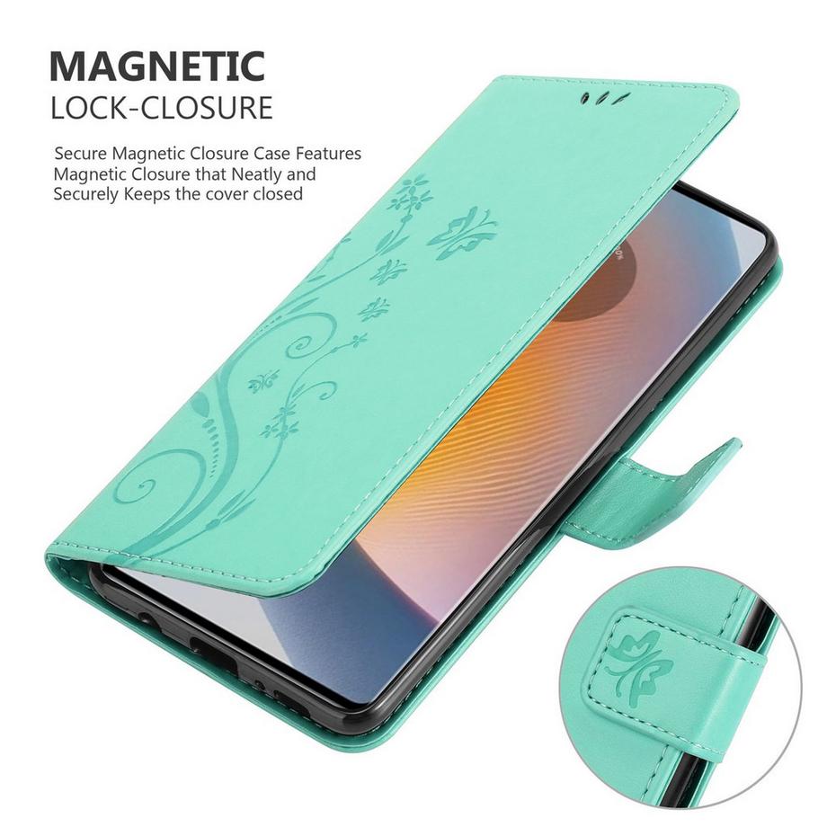 Cadorabo  Coque pour Motorola Moto Edge 50 Fusion fleurs etui 