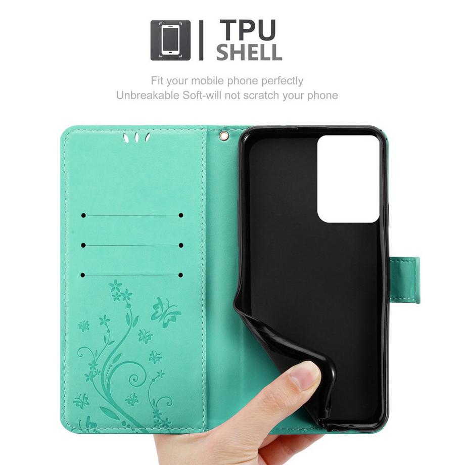 Cadorabo  Coque pour Motorola Moto Edge 50 Fusion fleurs etui 