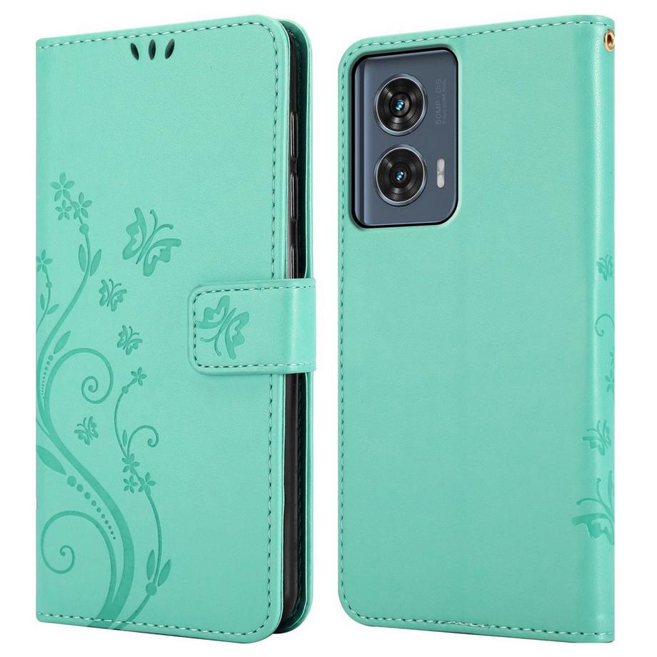 Cadorabo  Coque pour Motorola Moto Edge 50 Fusion fleurs etui 