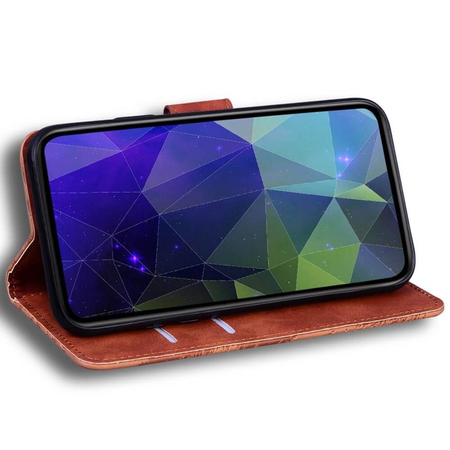 Cover-Discount  Galaxy S25 Edge - Solide Leder Etui Hülle 