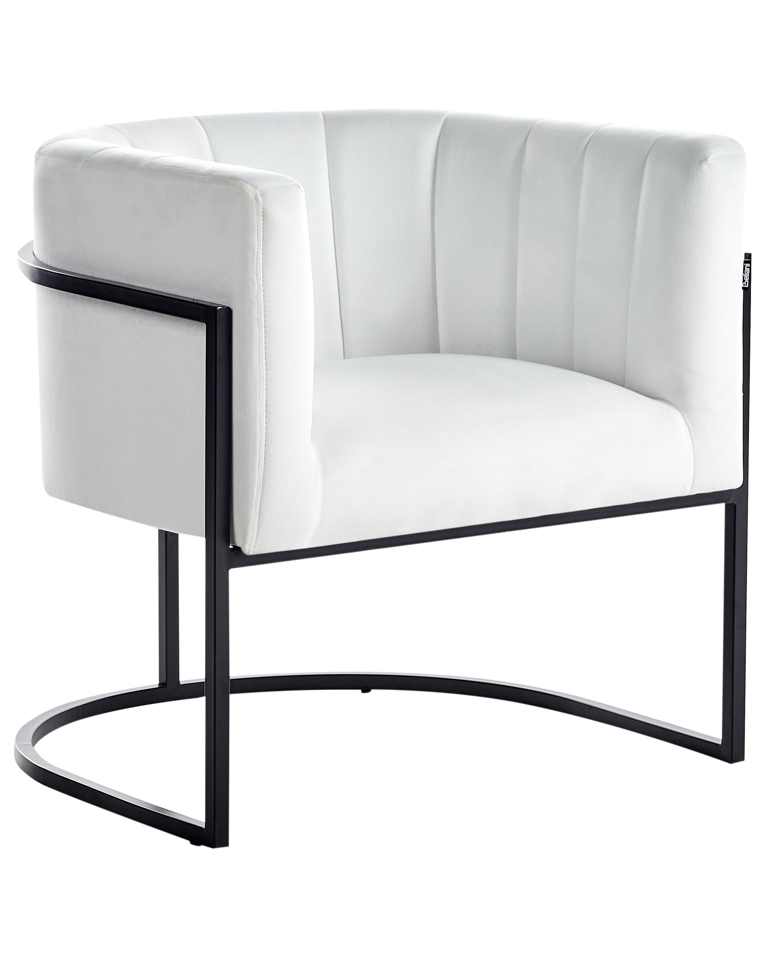 Beliani Fauteuil en Velours Glamour LARVIK II  