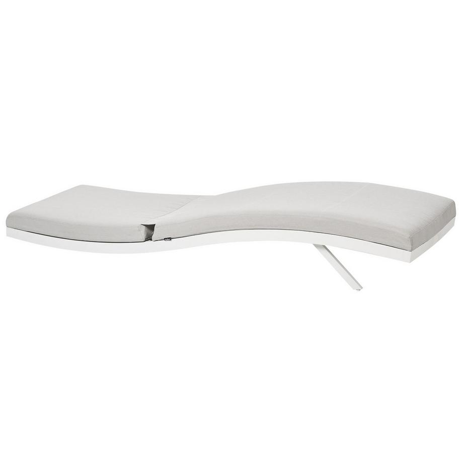 Beliani Sonnenliege mit Kissen aus Aluminium  AMELIA  