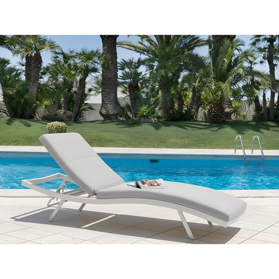 Beliani Sonnenliege mit Kissen aus Aluminium  AMELIA  