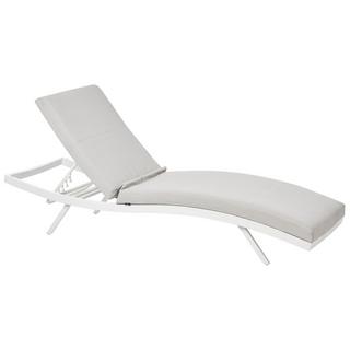 Beliani Transat avec coussin en Aluminium Moderne AMELIA  