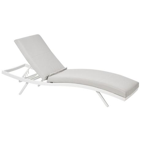 Beliani Transat avec coussin en Aluminium Moderne AMELIA  