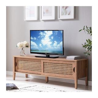 Calicosy TV-Möbel mit 2 Schiebetüren Rattan-Dekor  