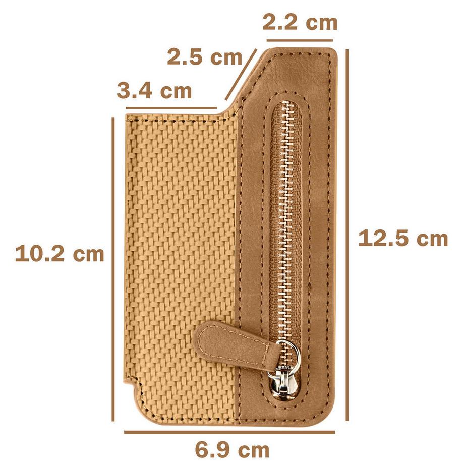 Avizar  Portefeuille Adhésif Effet Carbone Doré 