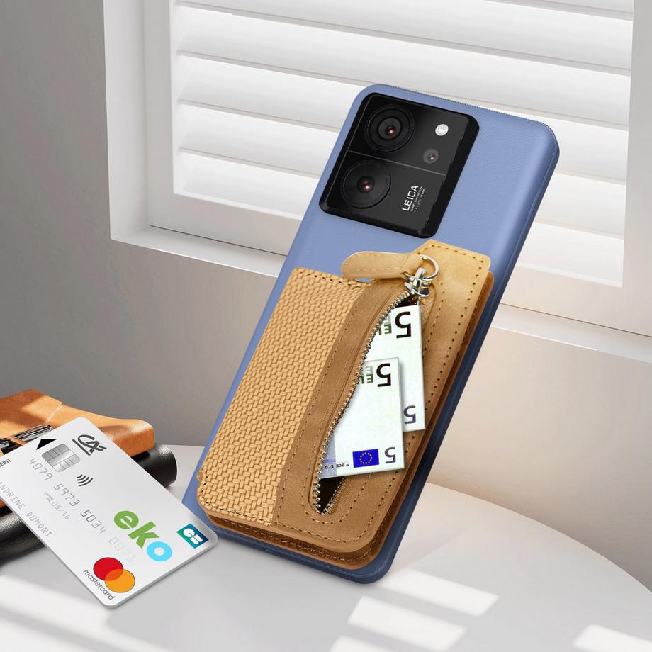 Avizar  Portefeuille Adhésif Effet Carbone Doré 