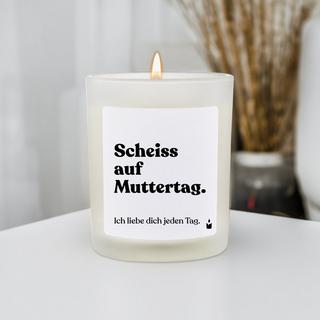 CandleHand Bougie Parfumée Woody Scheiss auf Muttertag. Ich liebe dich jeden Tag.  