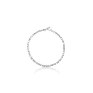 MUAU Schmuck  Bracelet chaine royale en or blanc 750, 2,9mm, 19cm 