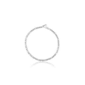 Bracelet chaine royale en or blanc 750, 2,9mm, 19cm