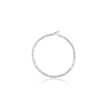 MUAU Schmuck  Bracelet chaine royale en or blanc 750, 2,9mm, 19cm 