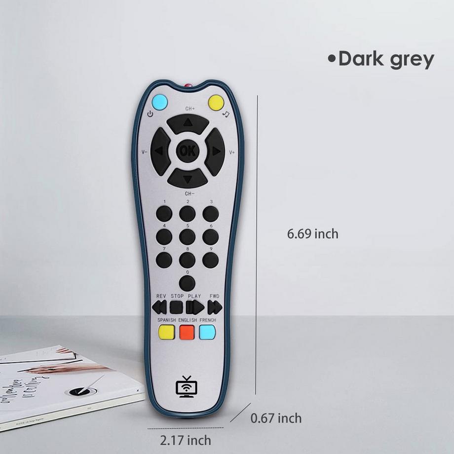Activity-board  Jeu de télécommande TV réaliste pour bébé avec son et lumière, haut-parleur ajustable 