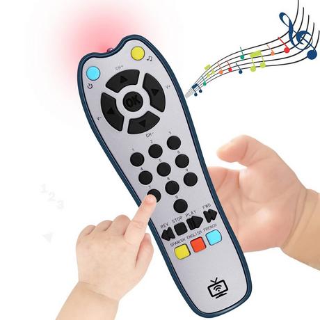 Activity-board  Jeu de télécommande TV réaliste pour bébé avec son et lumière, haut-parleur ajustable 