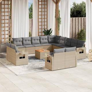 VidaXL Ensemble de canapés de jardin rotin synthétique  