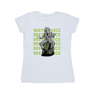 Beetlejuice Pose Repeat T-Shirt Coupe Cintrée  
