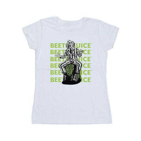 Beetlejuice Pose Repeat T-Shirt Coupe Cintrée  