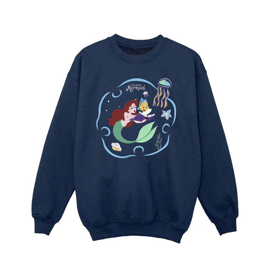 Disney  The Little Mermaid Reading A Book Sweatshirt 