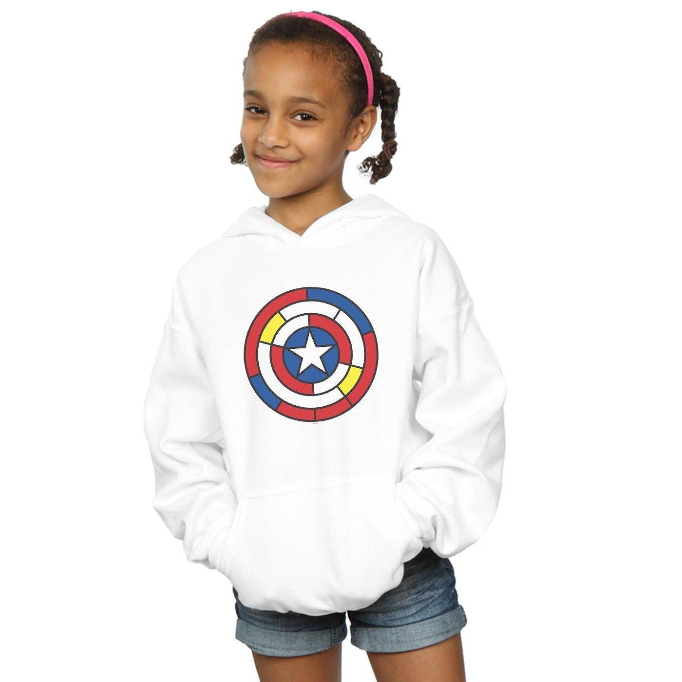 MARVEL  Captain America Stained Glass Shield Kapuzenpullover 