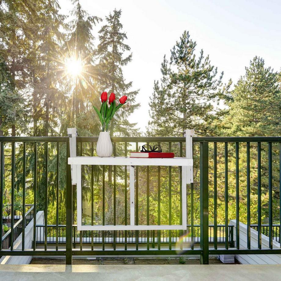 Northio Tavolo pieghevole in legno per balcone  