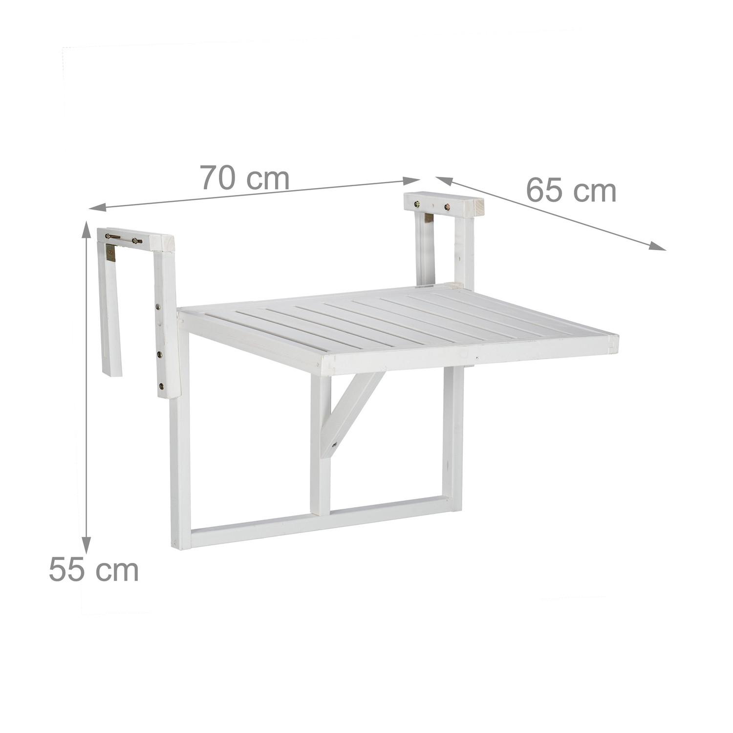Northio Table de balcon pliante en bois  